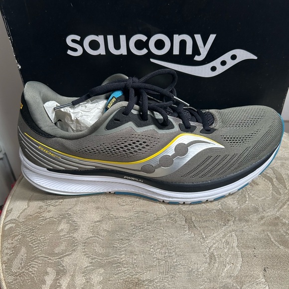 Saucony Ride 14 Men's Shoes - Black and Gray Sz 13 - Picture 2 of 13